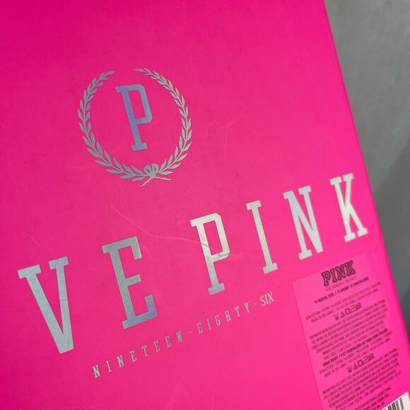 💕 Victoria’s Secret PINK Gift Display Decor Box Silver Holograph Logo Black Bow - Picture 13 of 16